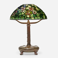 Appraisal: Tiffany Studios APPLE BLOSSOM TABLE LAMP USA c leaded glass