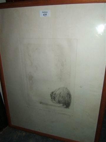 Appraisal: G Stanley Rat In A Box I etching signed and