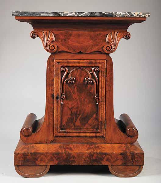 Appraisal: An American Classical Mahogany Mixing Table c attributed to Anthony