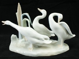 Appraisal: A Lladro figure modelled as three wandering geese cm long