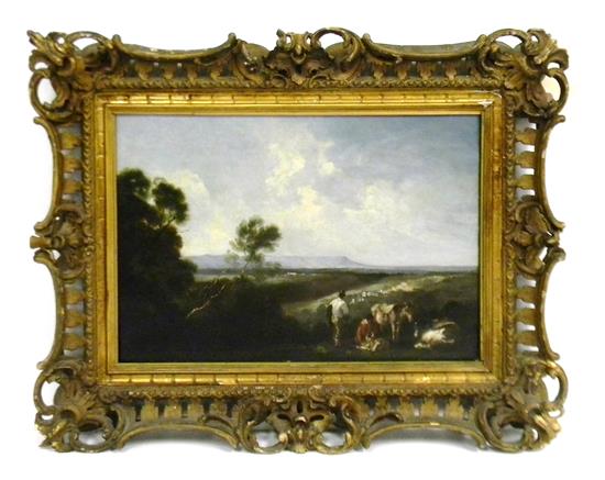 Appraisal: Late th early th C landscape painting attributed to Thomas