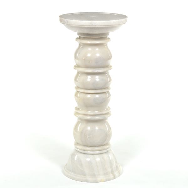 Appraisal: WHITE SCULPTURE PEDESTAL x Shaped white pedestal