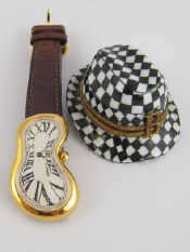 Appraisal: A gent's novelty quartz wrist watch of asymmetrical design by