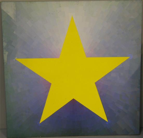 Appraisal: Peter Schmidt - German abstract composition large yellow star on