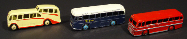 Appraisal: Three Dinky toys coaches 'BOAC ' 'Duple Roadmaster' Leylands Royal