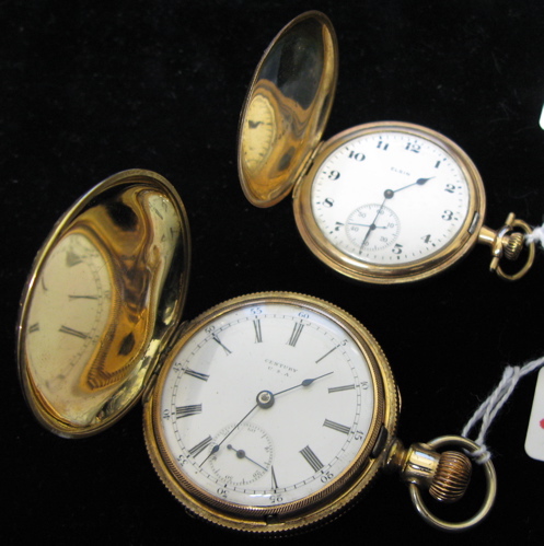 Appraisal: THREE AMERICAN HUNTER CASED POCKET WATCHES Century U S A