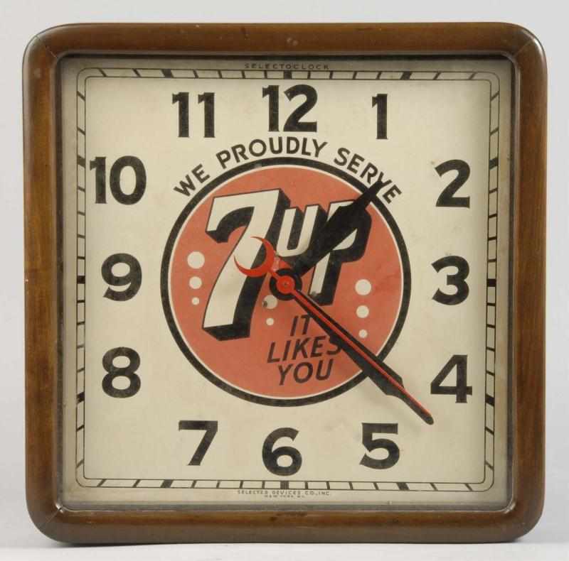 Appraisal: up Electric Clock Description s In original wooden case with