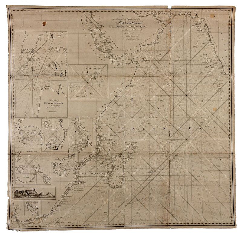 Appraisal: Moore - Chart of the Indian Ocean John Hamilton Moore