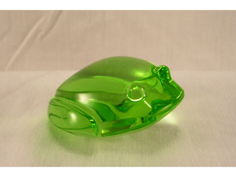 Appraisal: Val St Lambert Crystal Frog Figure Emerald green crystal frog