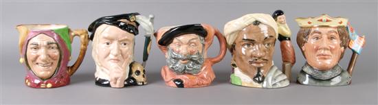 Appraisal: A Group of Five Royal Doulton Large Character Jugs Pertaining