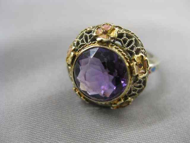 Appraisal: Amethyst Ring carat covered gem in k white gold with