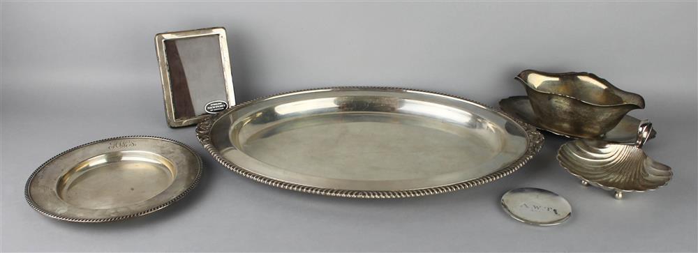 Appraisal: SEVEN AMERICAN SILVER PIECES including an International 'Lord Robert' oval