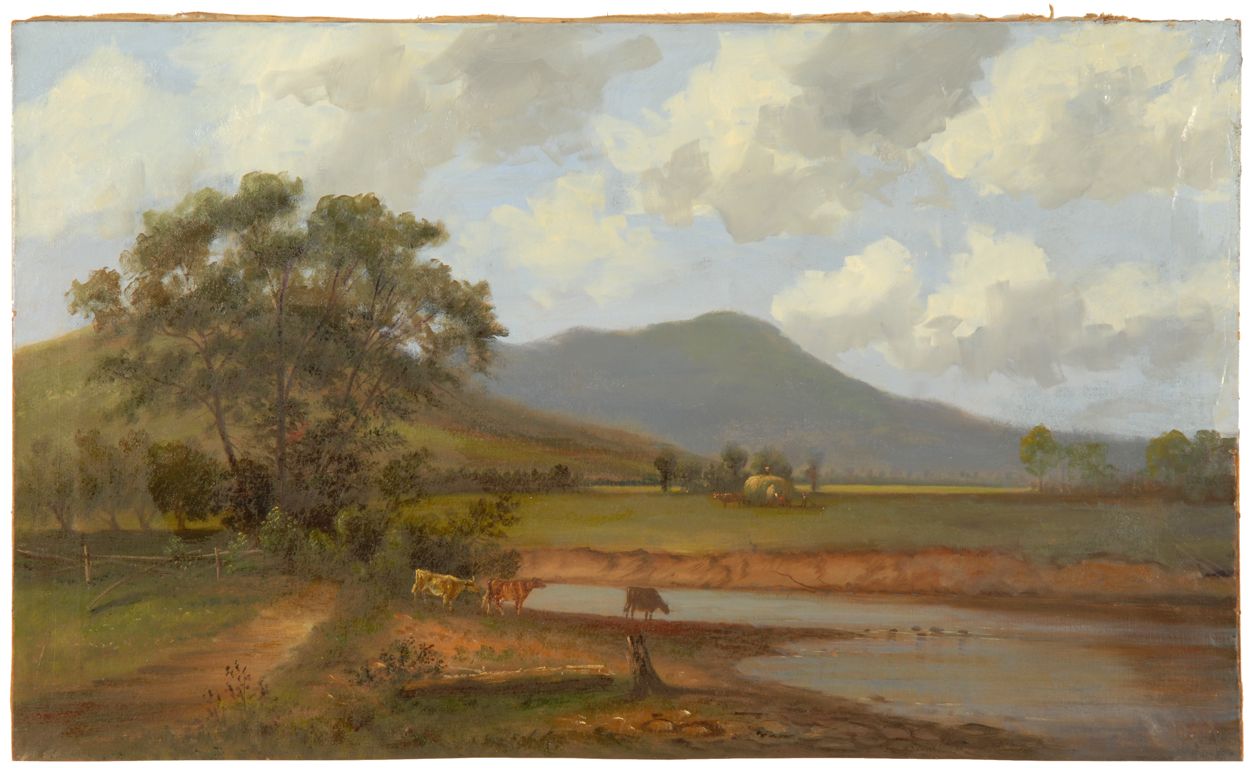 Appraisal: WHITE MOUNTAIN SCHOOLAmerican Early th CenturyMountain landscape with a river