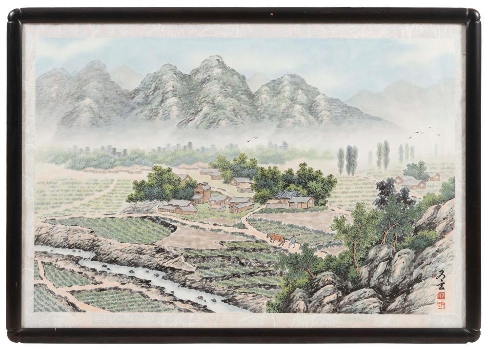 Appraisal: CHINESE WATERCOLOR ON PAPER TH CENTURY X FRAMED X CHINESE