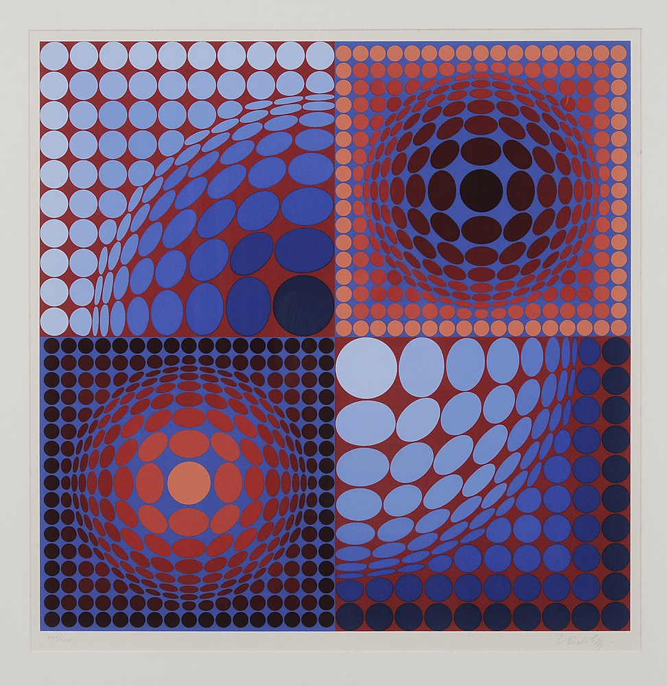 Appraisal: Victor Vasarely Hungarian French - Novega edition signed lower right