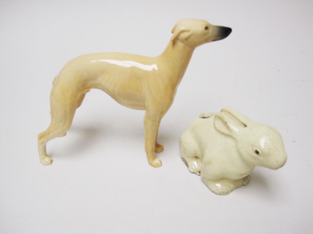 Appraisal: A Beswick Figure of a whippet in and a Japanese