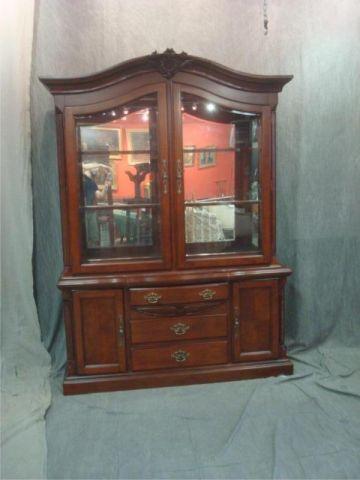 Appraisal: Mahogany China Cabinet From a Greenwich CT home Dimensions x