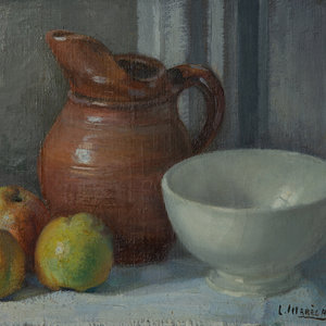 Appraisal: L Mareshal American th Century Still Life oil on canvas