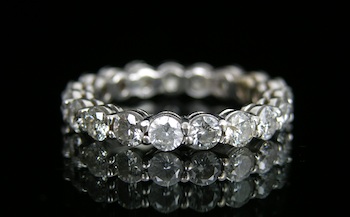 Appraisal: A Diamond Eternity Band in k White Gold k white