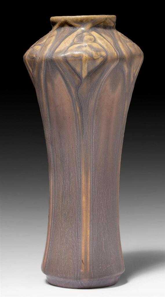 Appraisal: GRUEBY VASE circa Mauve glazed ceramic H cm