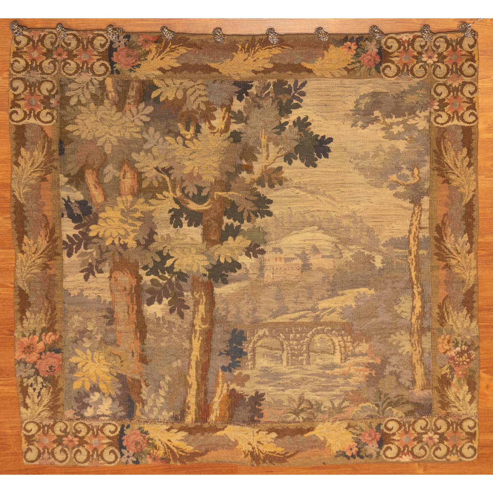 Appraisal: FLEMISH STYLE TAPESTRY X Second half- th century hand-knotted wool