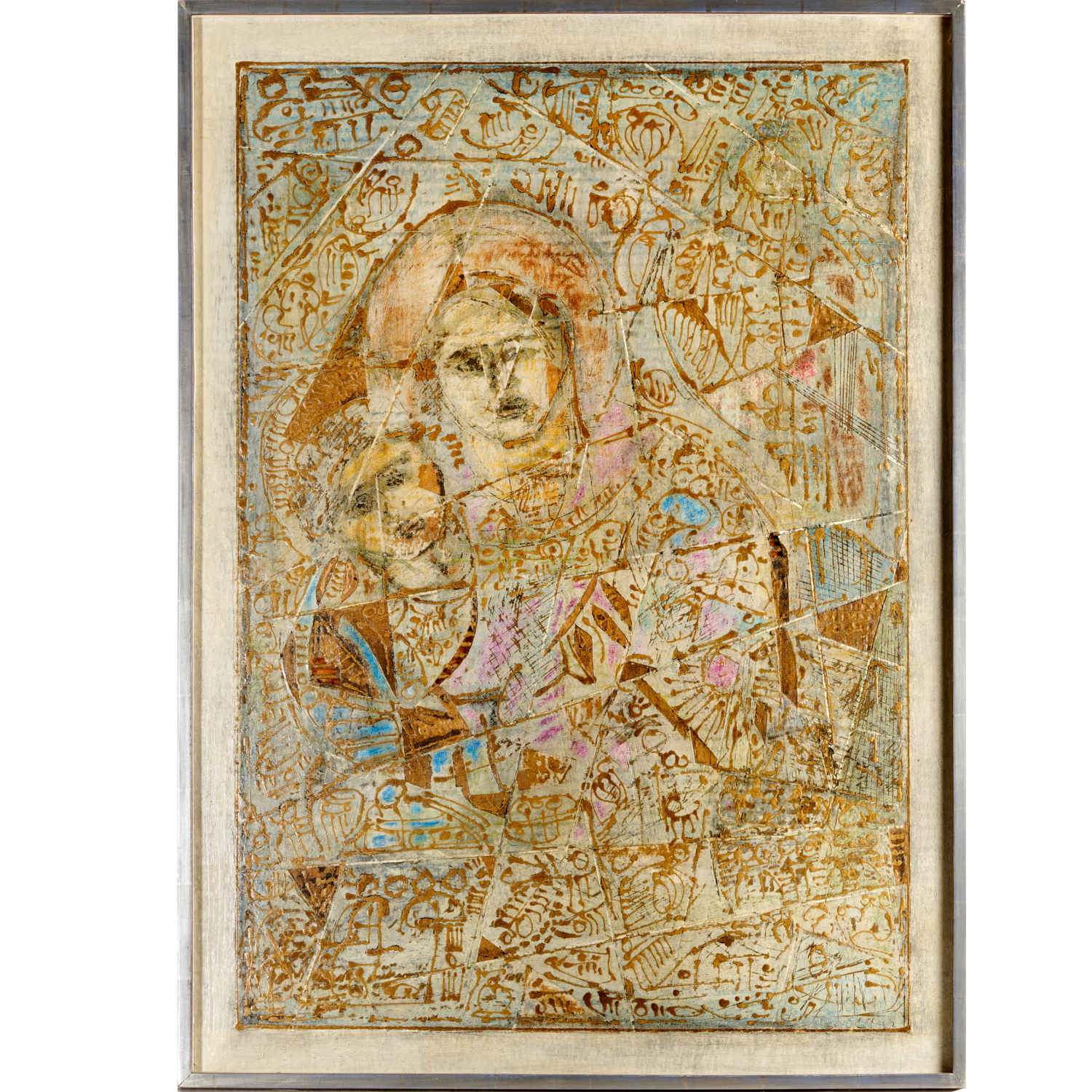 Appraisal: YANNI POSNAKOFF MIXED MEDIA ON ARTIST BOARD Yanni Posnakoff Greek