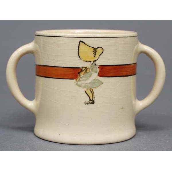 Appraisal: Rare Roseville Juvenile Sunbonnet Sue Double Handle Child's Cup ca