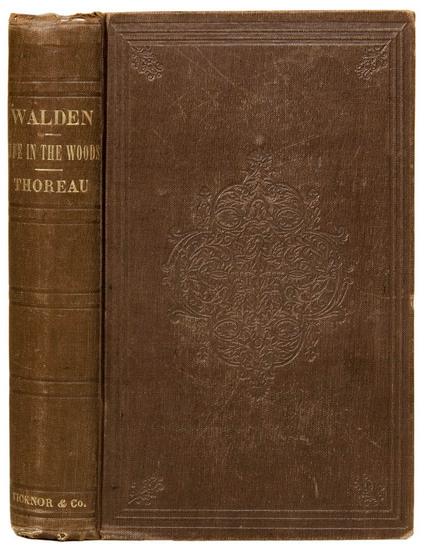 Appraisal: THOREAU Henry David Walden or Life in the Woods Boston