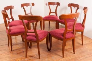 Appraisal: Biedermeier Style Rosewood Dining Chairs Set Beautiful hand-crafted set of