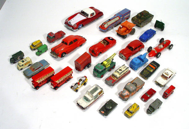 Appraisal: Collection of tinplate and composite model cars a Coronation Express