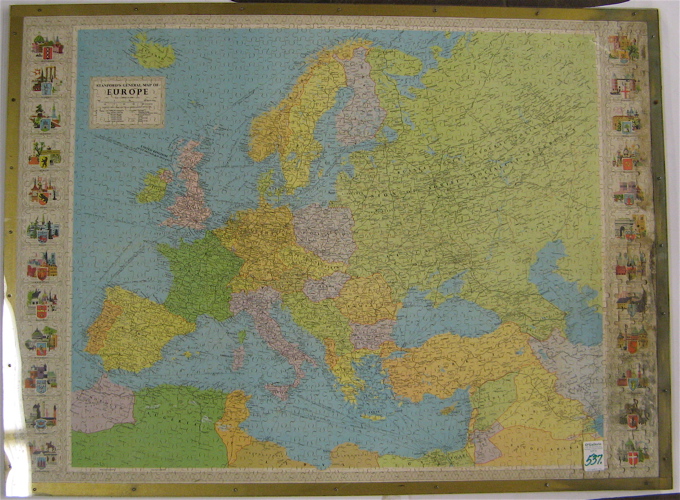 Appraisal: STANFORD'S GENERAL MAP OF EUROPE a color lithograph in simulated