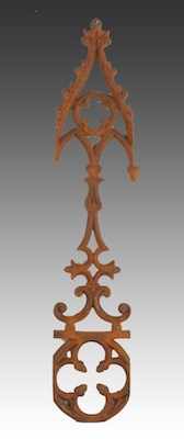 Appraisal: A Cast Iron Ornament With Gothic influence to the design