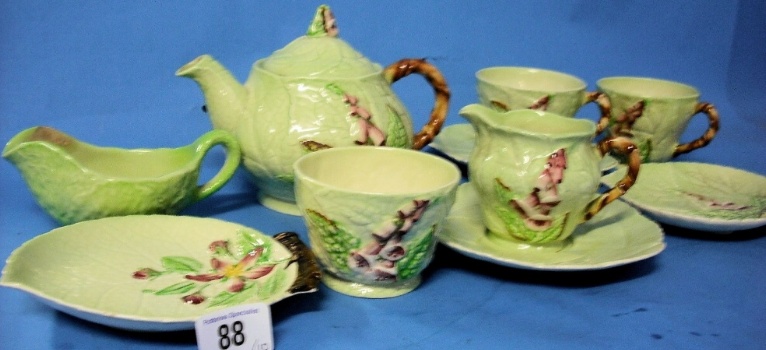 Appraisal: Carltonware Australian design Foxglove part Teaset cream Jug chipped