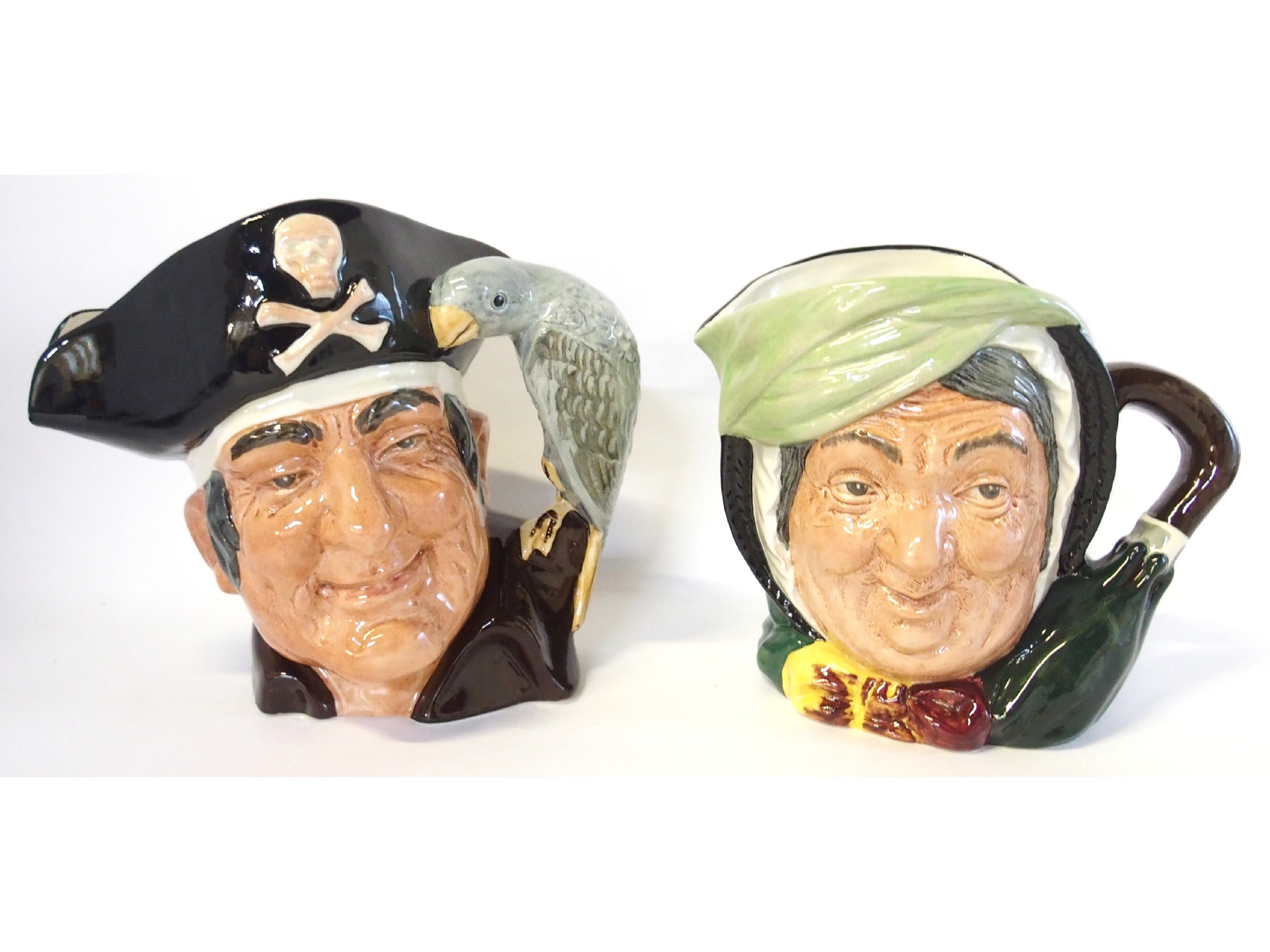 Appraisal: Two Royal Doulton character jugs - 'Long John Silver' D