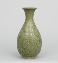 Appraisal: A Celadon Tear-Drop Shaped Porcelain Vase A celadon tear-drop shaped