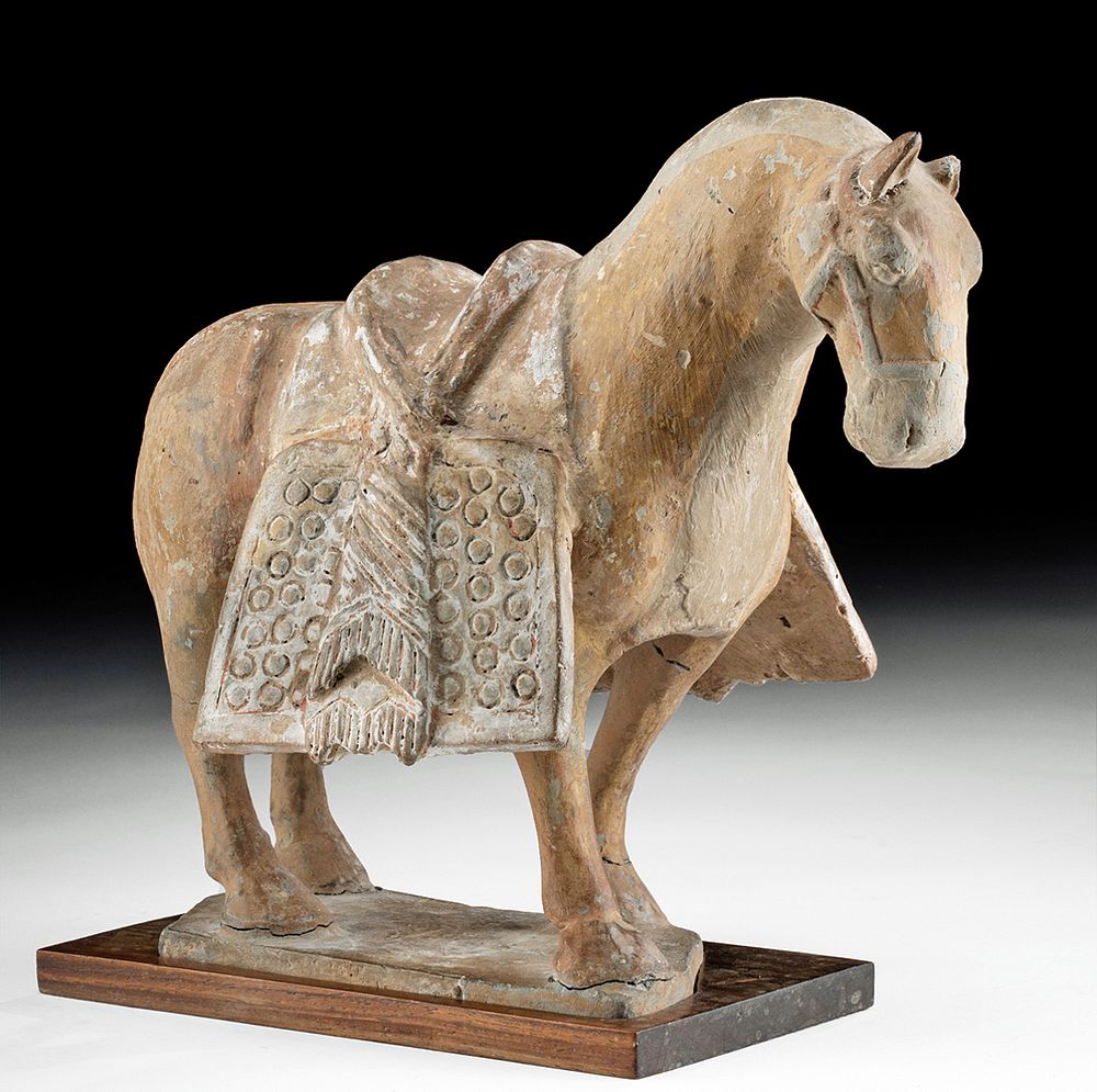 Appraisal: Chinese Tang Dynasty Polychrome Horse w TL East Asia China