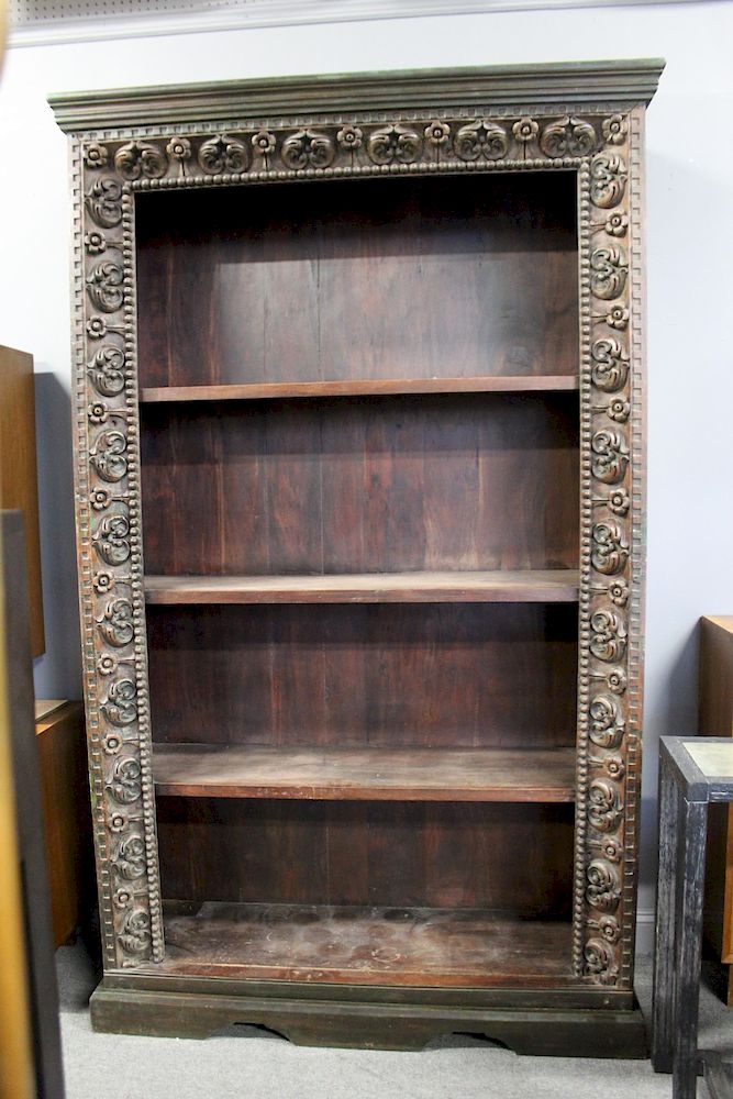 Appraisal: Antique Carved Open Front Bookcase From a Mt Vernon estate