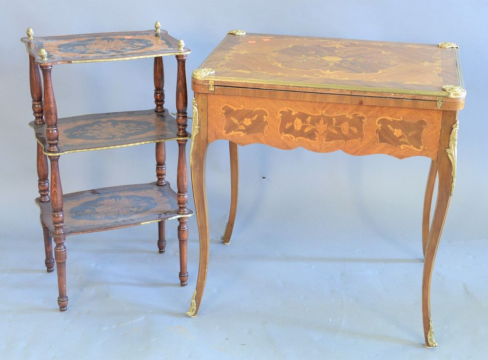 Appraisal: Two French style tables to reveal Louis XV style gaming