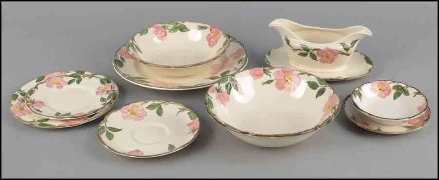 Appraisal: FRANSISCAN DINNER SERVICE IN THE DESERT ROSE PATTERN Comprised of