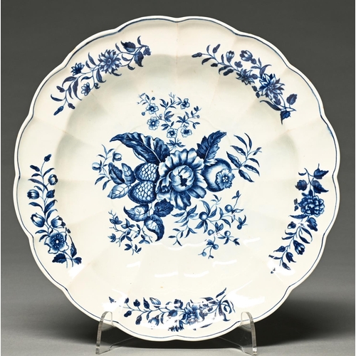 Appraisal: A Flight Worcester blue and white soup plate c transfer