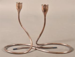 Appraisal: Pair of Towle Sterling Silver Candle holders Filled and reinforced