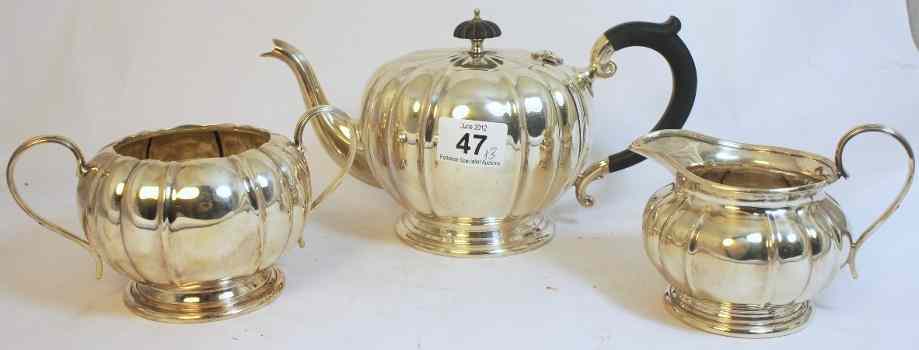 Appraisal: Good Quality EPNS Silver Plated Tea Set Stamped Unity A