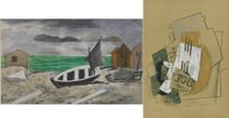 Appraisal: Prints of images by Picasso and Braque Pair of offset