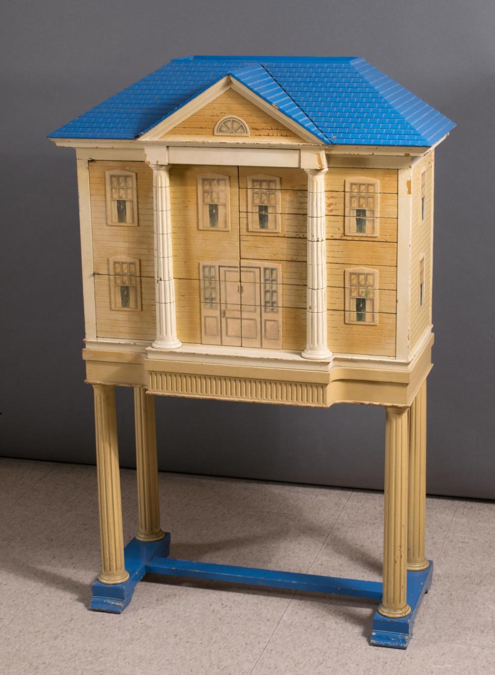 Appraisal: A RARE DOLLHOUSE DENTAL CABINET ON STAND American Cabinet Co