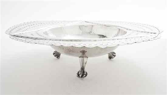 Appraisal: A South American Silver Center Bowl of shallow form with