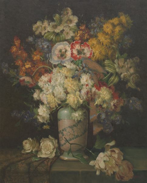 Appraisal: JEAN VOISARD FRENCH TH CENTURY x Still life with flowers