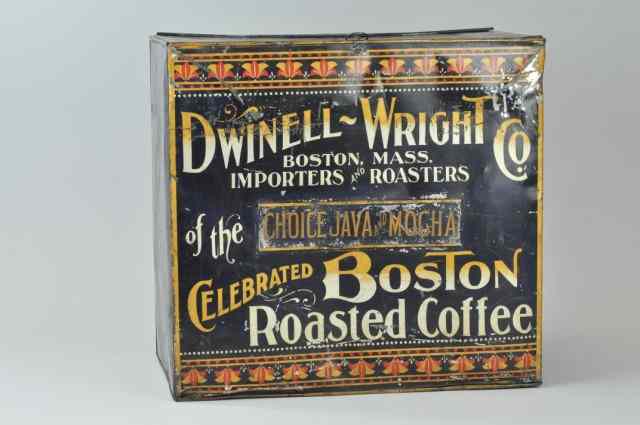 Appraisal: DWINELL WRIGHT CO COFFEE BIN Country store tin Roasted Coffee