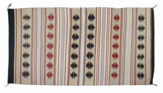 Appraisal: A Navajo Weaving Shiprock Area with a banded design of