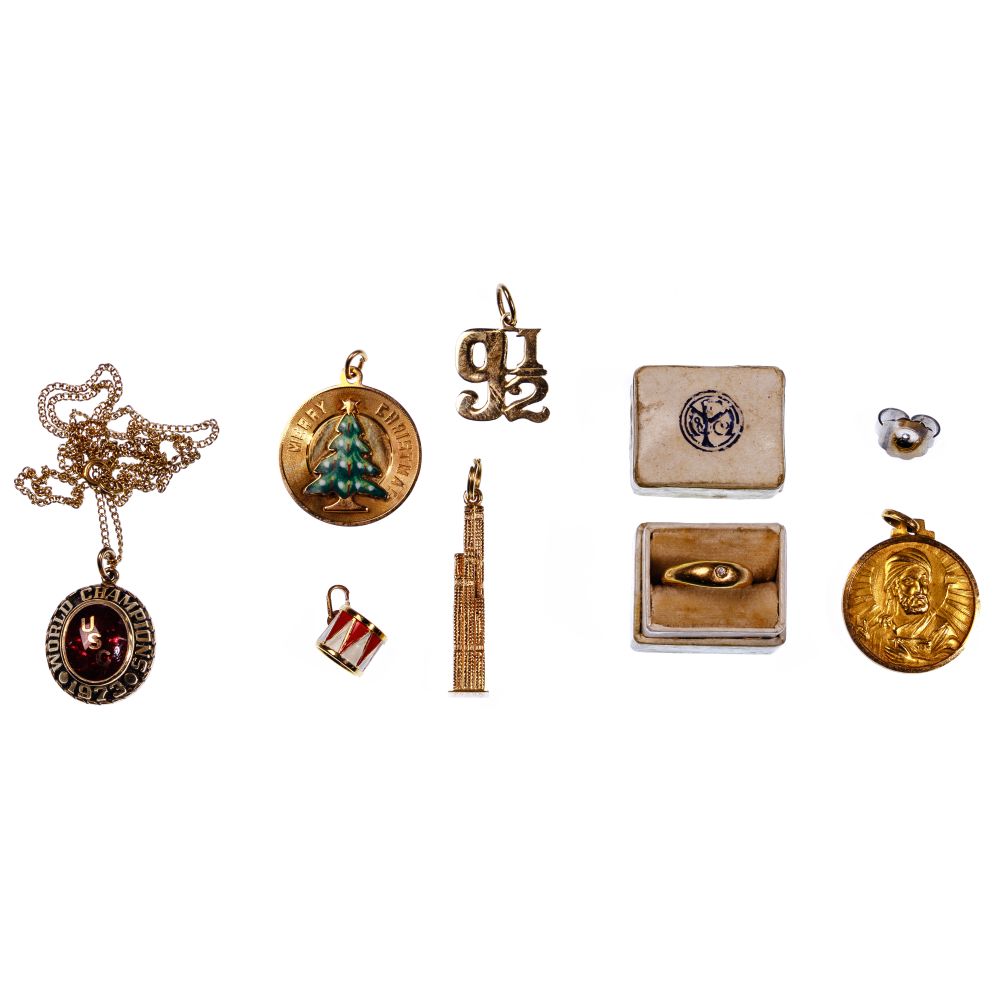 Appraisal: MIXED GOLD JEWELRY ASSORTMENT items including in marked k a