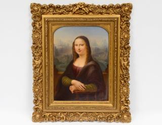 Appraisal: ROYAL BERLIN PORCELAIN PLAQUE MONA LISA German Late th Century